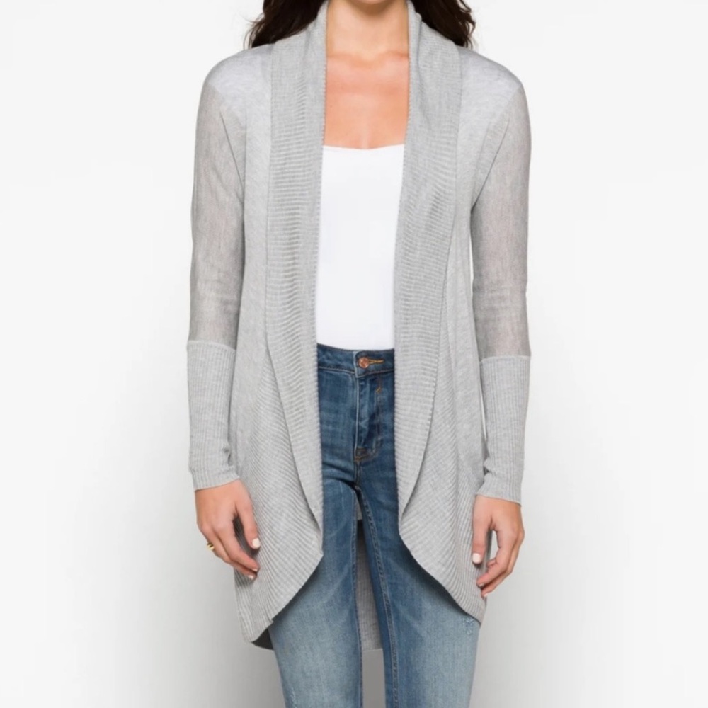 RD Style Stitchfix Sonole Light Gray Open Drape Cardigan Size XS